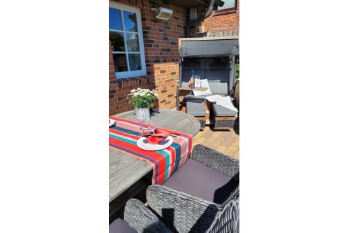 Sylt Ferienwohnung Appartement Glücklich am Meer - Terrasse 