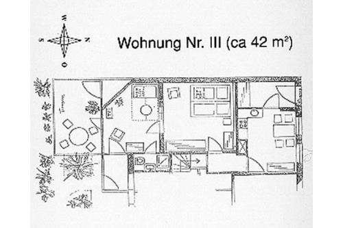 Sylt Ferienwohnung Friesenhaus Fix Whg.3 - Grundriss